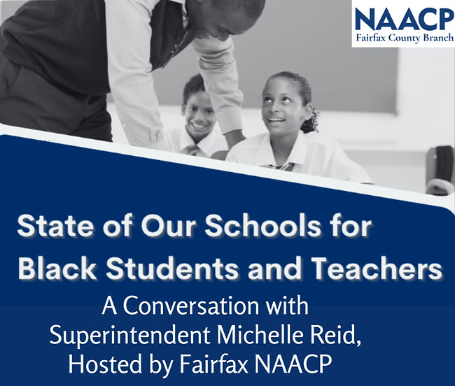 State of Our Schools for Black Students and Teachers, hosted by Fairfax NAACP
