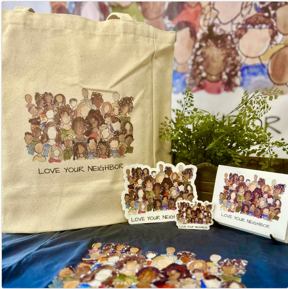 Thumbnail: Love Your Neighbor stickers  (ws)