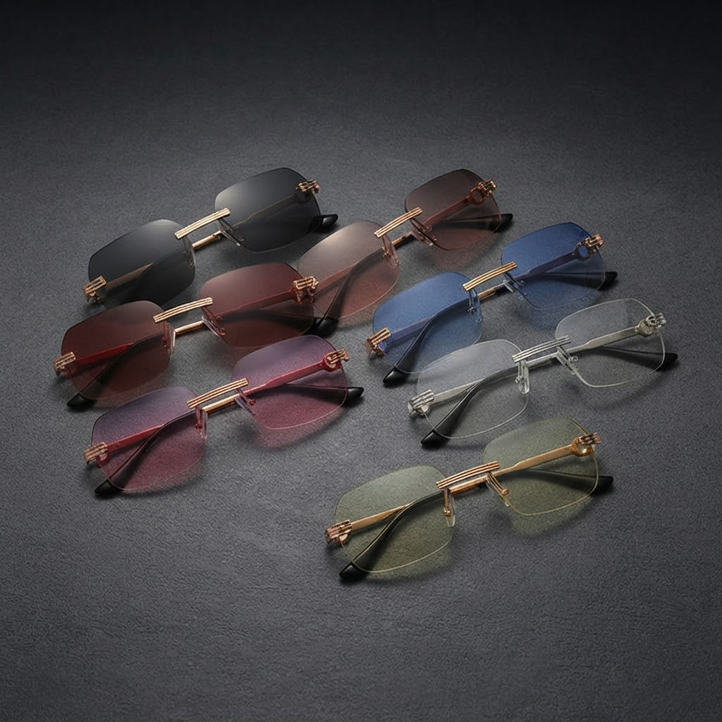 Crystal-Cut Irregular Sunglasses