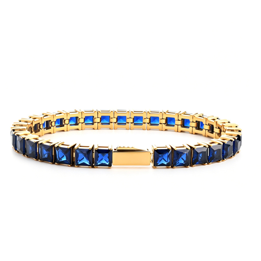 Thumbnail: Blue Zircon Tennis Chain Bracelet