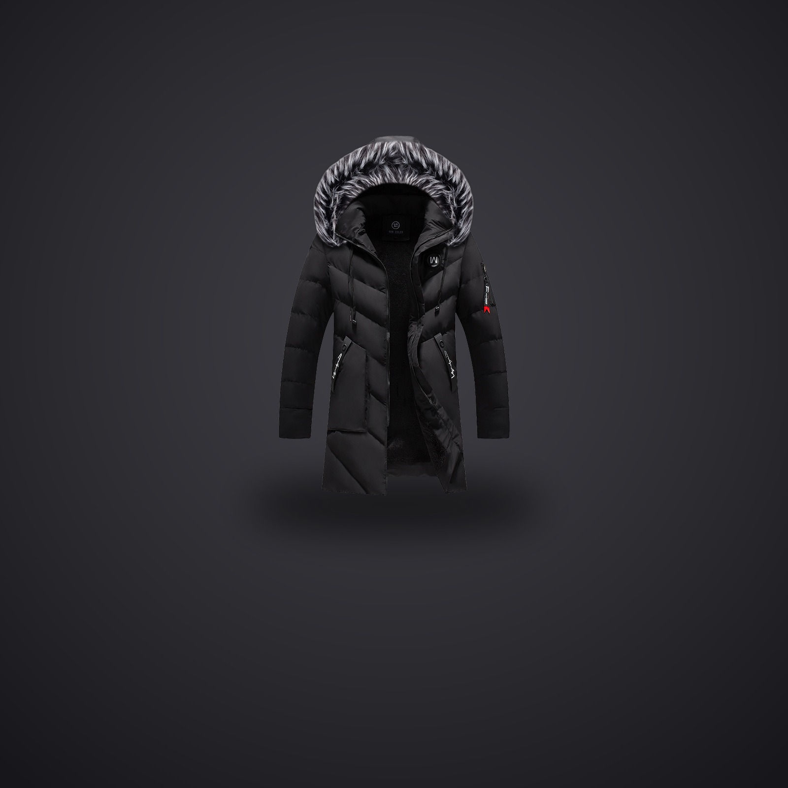 Men's Thickened Warm Hooded Coat