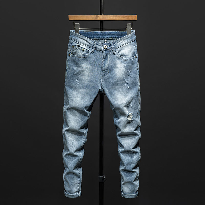 Thumbnail: Stretch Ripped Slim Fit Jeans