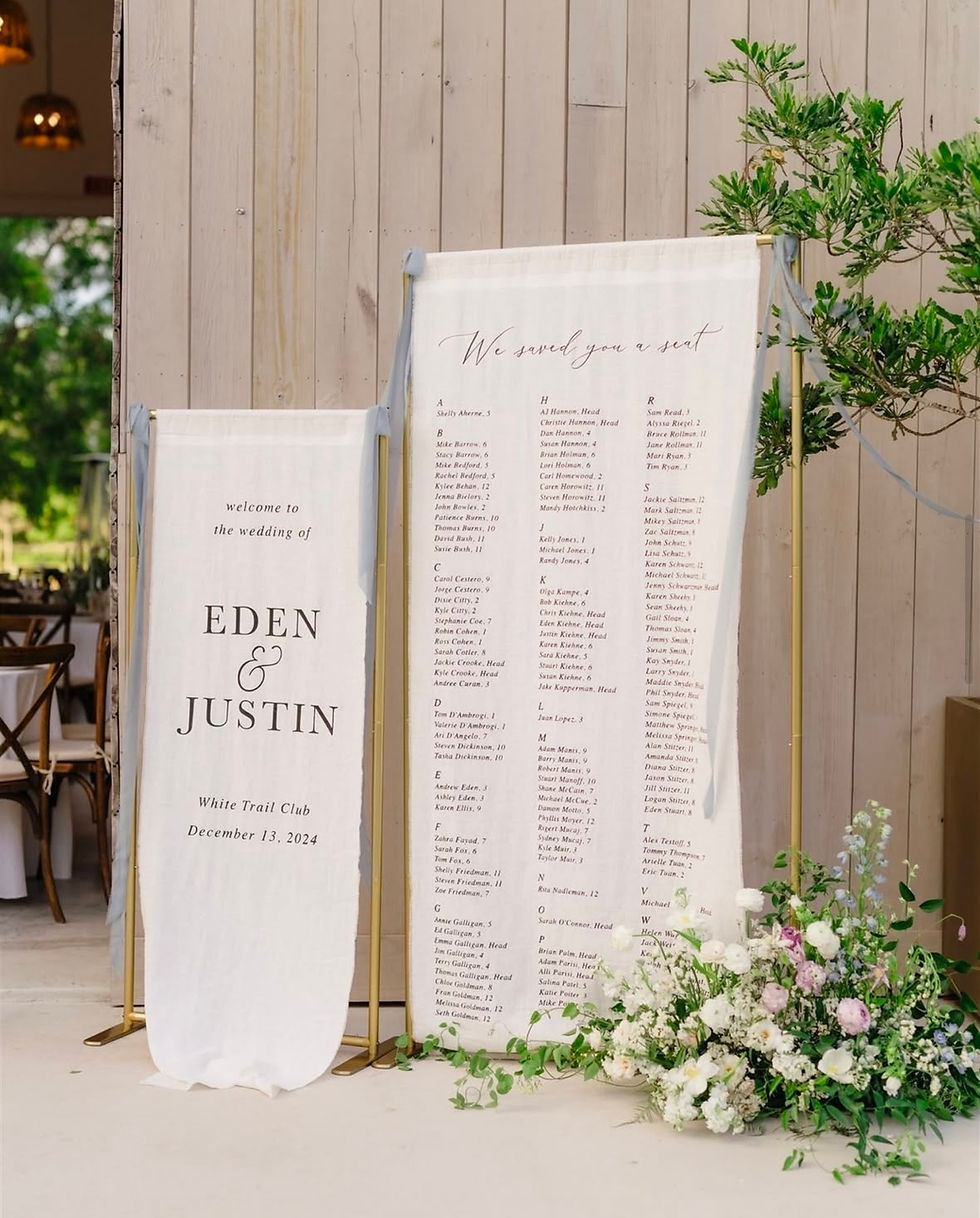 Save the Date for Linen Signage