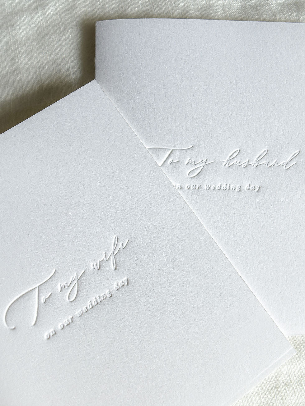 Миниатюра: Wedding Love Letters Blind Letterpress, Set of 2,  Vows to my husband/wife, Vows, Wedding Booklets, Bridal Shower Gift, Weddi