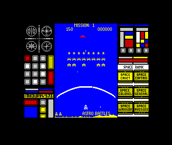 Mission 1 (Astro Battles) of Gorf on the ZX Spectrum