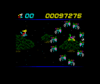 A swarm of bees on level 3 of Go-Go BunnyGun