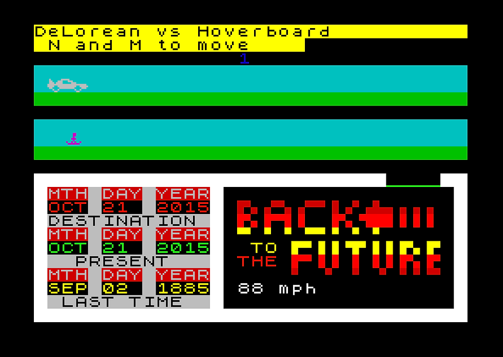 DeLorean Dash (ZX Spectrum) by Matthew Begg