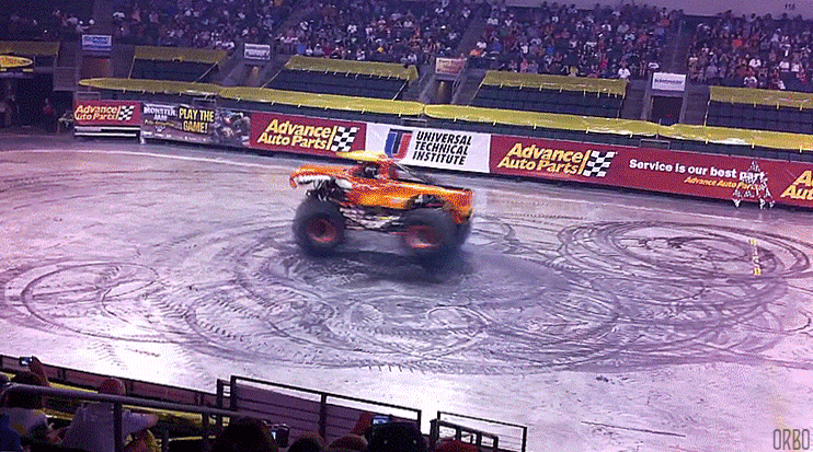 monster truck donuts.gif