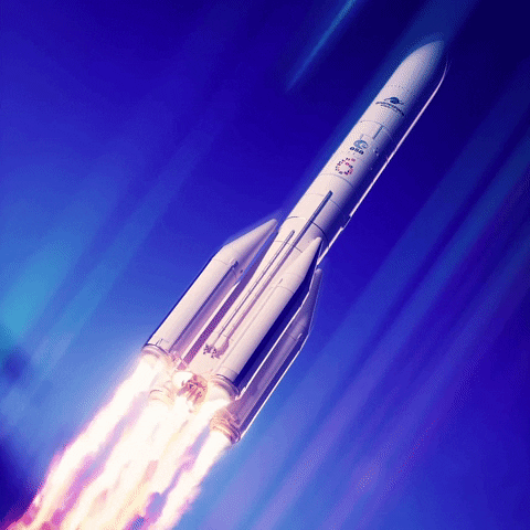 Blast Off Rocket GIF by ArianeGroup.gif
