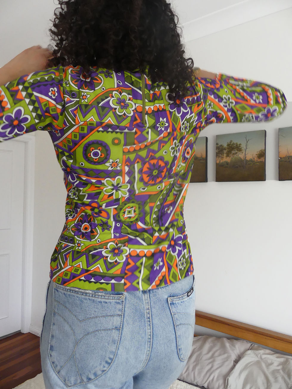 Thumbnail: Psychedelic 60's mock neck