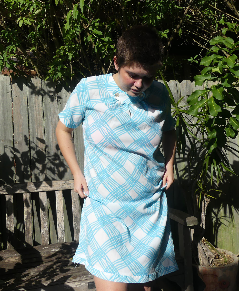 Thumbnail: 60's atomic plaid dress