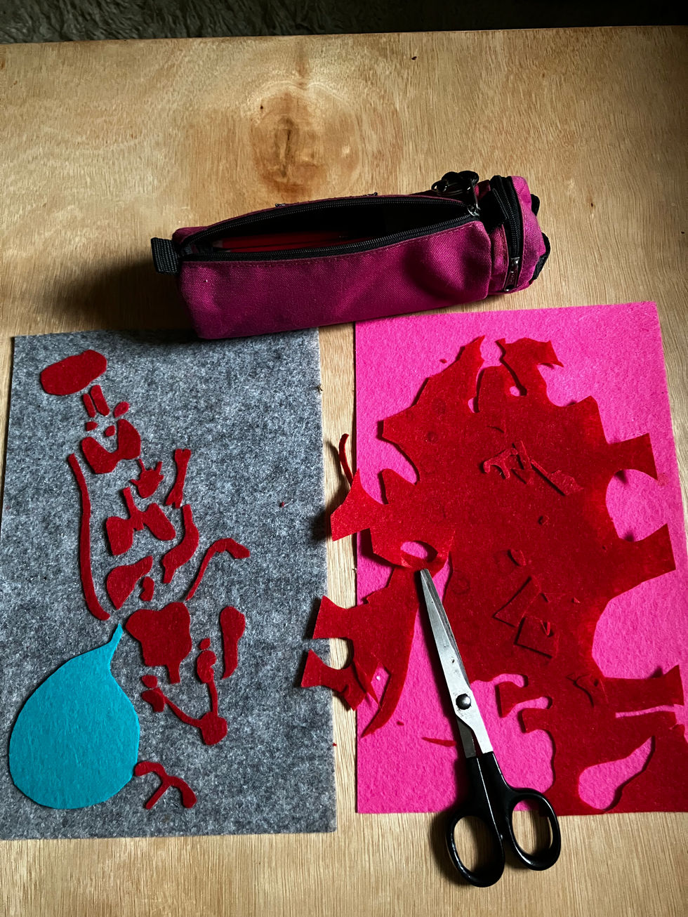 Playing and creating.