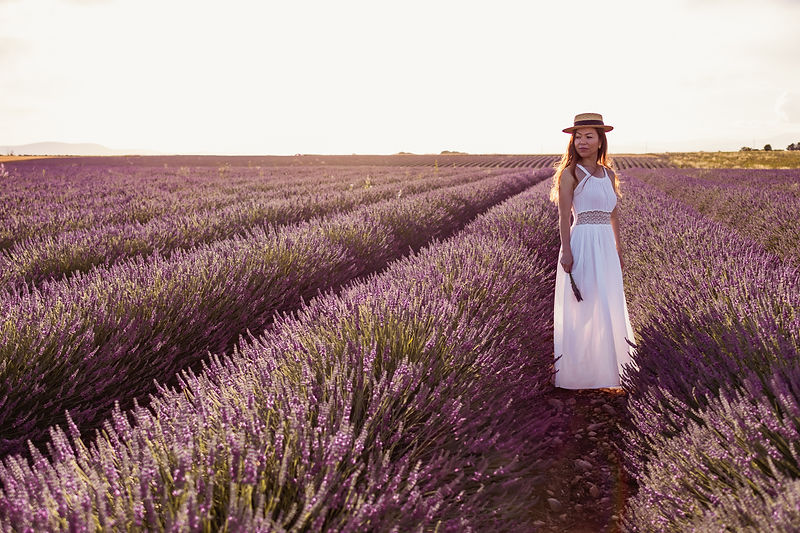 woman in the middle of the lavender fields.jpg
