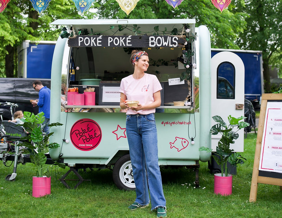 Poké Poké Foodtruck op een bedrijfsevenement