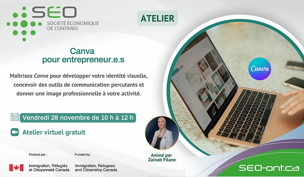 Atelier « Découvrir CANVA pour entrepreneur·e·s »