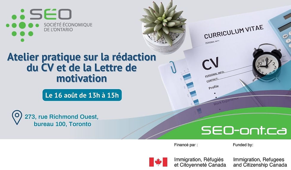 Atelier pratique sur la rédaction du CV et de la lettre de motivation