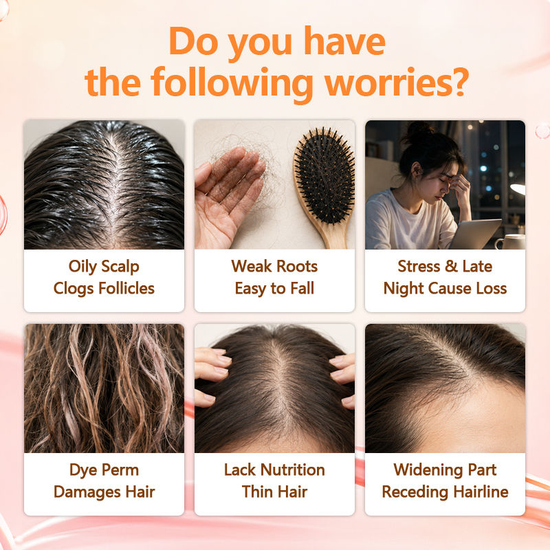 Miniatura: PURC Biotin Hair Growth Oil Shampoo Conditioner Sets Keratin Smoothing Hair Loss
