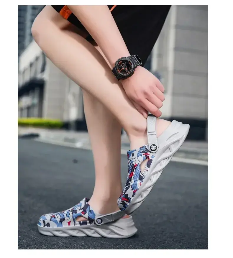 Miniatura: Flat Sandals Men Shoes EVA Slippers Garden Platform Sandals Man Summer Sandals N