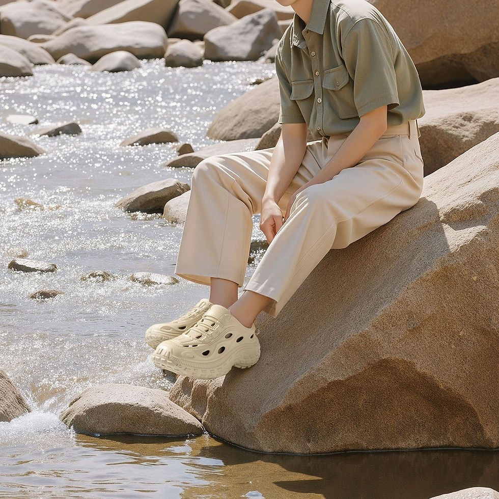 Miniatura: Men's Summer Clogs for Outdoor Wear, Beach Shoes, Non-Slip, Odor-Resistant, Clos