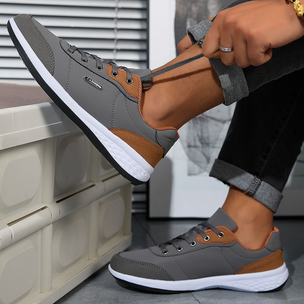 Miniatura: 2025 Men Shoes Spring Autumn Waterproof Walking Sneakers Leisure Male Leather Sp