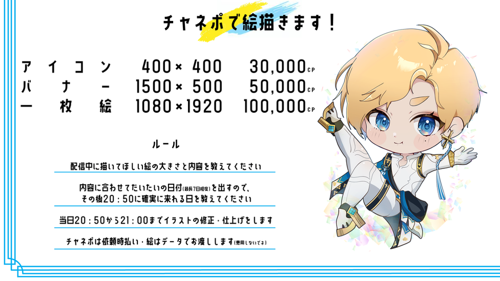 チャネポ絵募集