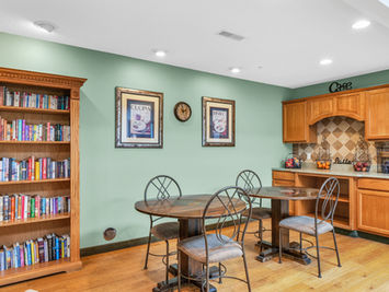 Professional photos of The Glenwood of Staunton senior Living. Model room photos and common areas such as theater and dining areas. 