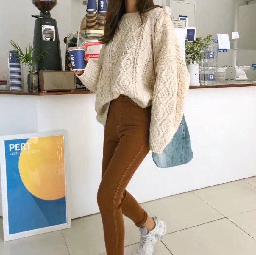 Thumbnail: 🌟韓國麻花寬版長版毛衣