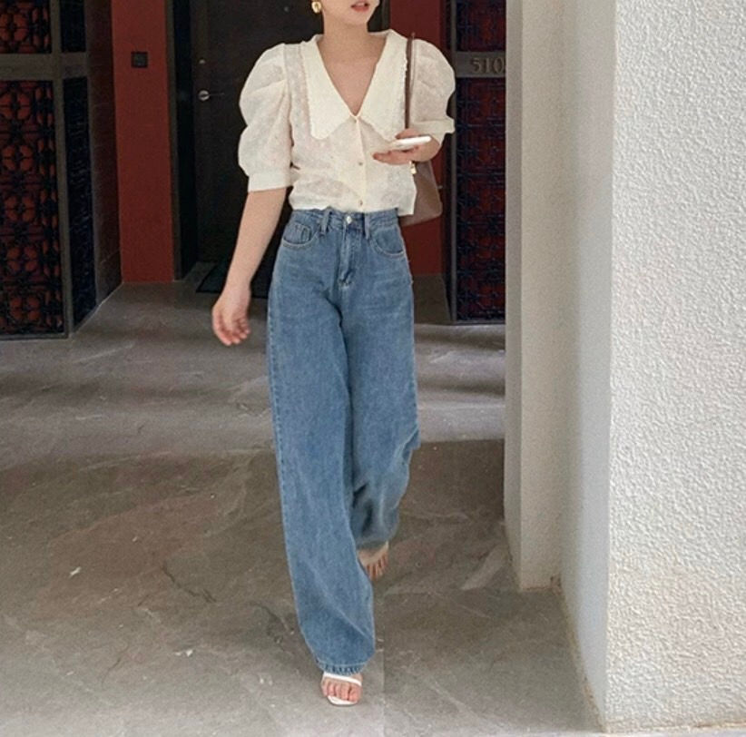 Thumbnail: 🇰🇷翻領氣質緹花衣