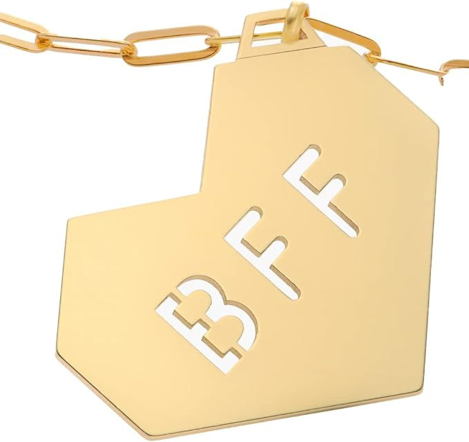 Personalised "Ivy" Big Heart Initials Pendant Necklace