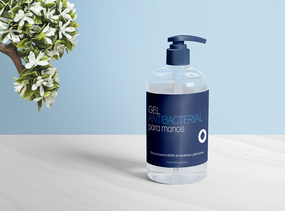 Gel Antibacterial Label MockUp