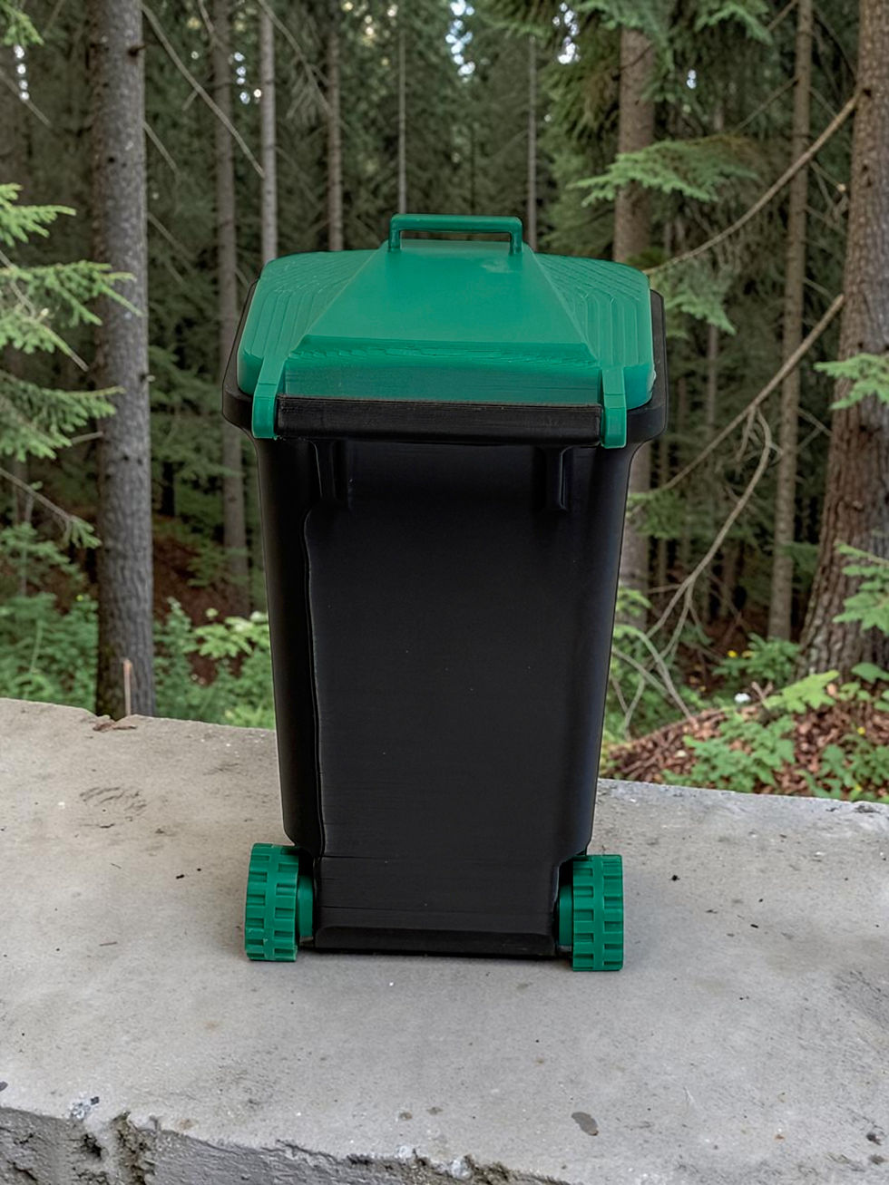 Thumbnail: desk trash can on wheels accessory for pens