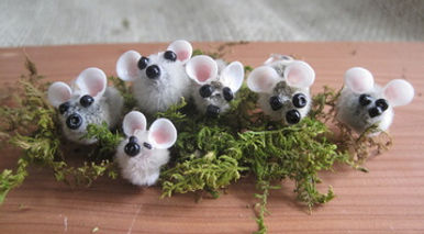 pussywillow crafts mice