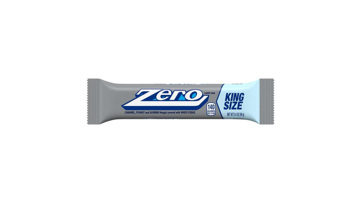 Zero Caramel Peanut & Almond Nougat White Fudge King Size Candy Bar (3.4 oz)