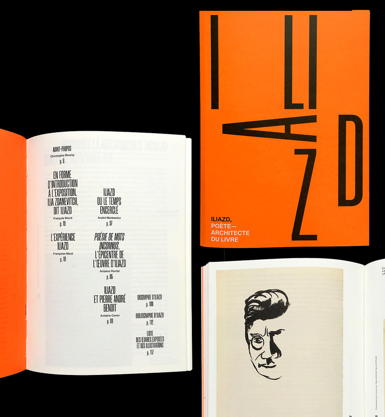 Les produits de l'épicerie, design graphique, du catalogue  Iliazd, poète – architecte du livre. Bernard Chauveau Édition.