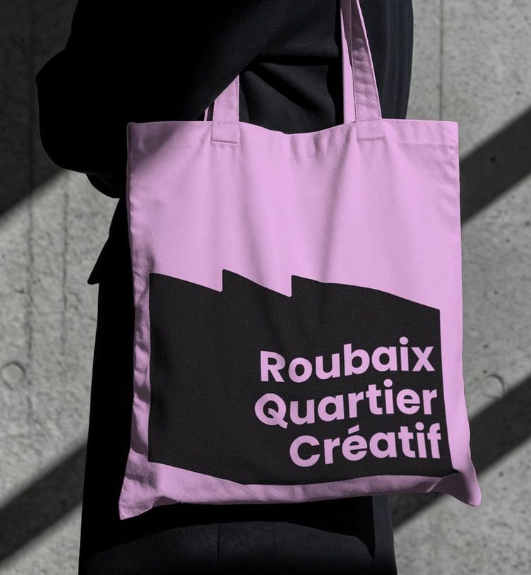 Les produits de l'épicerie, design graphique, identité visuelle de Roubaix Créatif, projet où se rencontrent : culture, patrimoine, création, écoles d’art, musées et artistes.