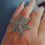 Thumbnail: German Silver Oxidized Star-Shaped Ring, Adjustable for Perfect Fit