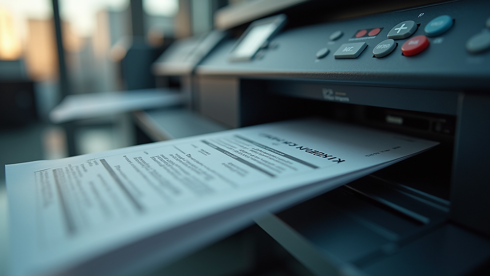 Eye-level view of DTF printer with filters installed and ready for printing