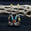 Thumbnail: Beautiful Native American Zuni Multi Colored Inlayed Earrings By Emma Bowwekaty