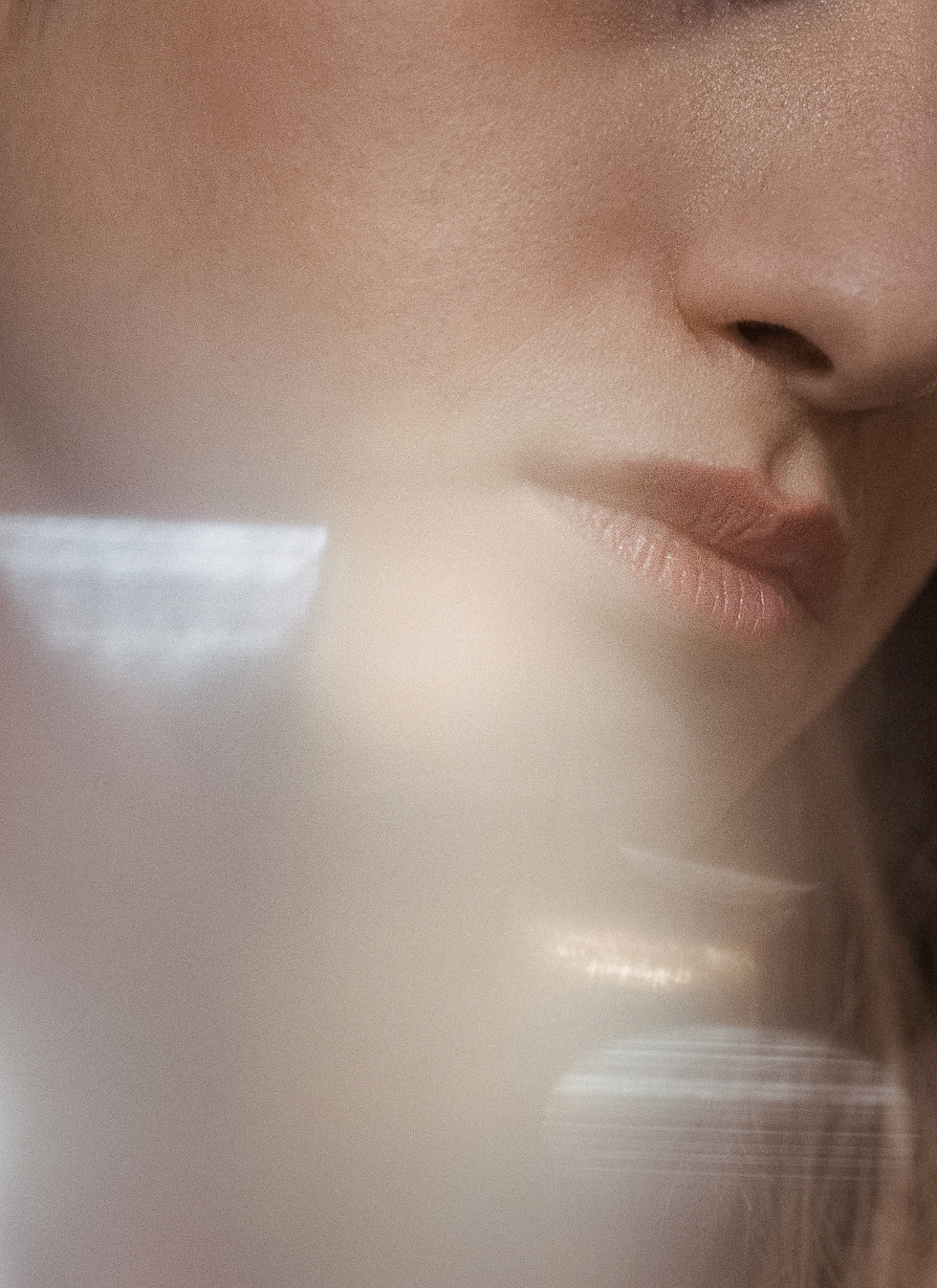 Close-up of clear skin for medical aesthetic treatments.