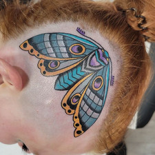 traditional head moth tattoo guelph