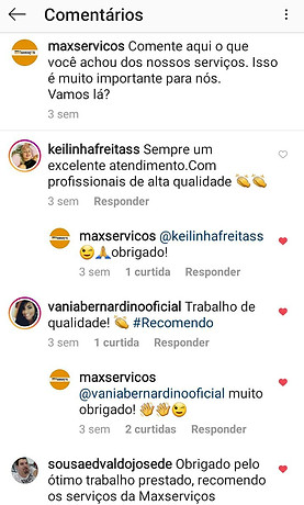 Comentários Max Serviços - Serviços Residenciais - Rio de Janeiro