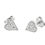 Thumbnail: Pave Heart Diamond Stud Earrings