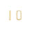 Thumbnail: Solid Gold Paperclip Hoop Earrings
