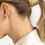 Thumbnail: Solid Gold Paperclip Hoop Earrings