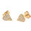 Thumbnail: Pave Heart Diamond Stud Earrings