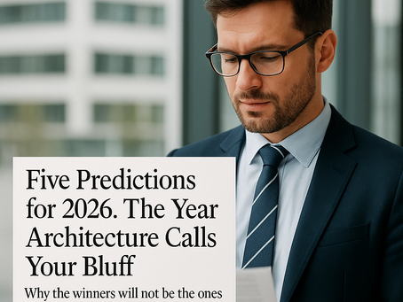 Five Predictions for 2026. The Year Architecture Calls Your Bluff