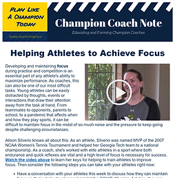 Champion Notes Programs | Play Like a Champion Today