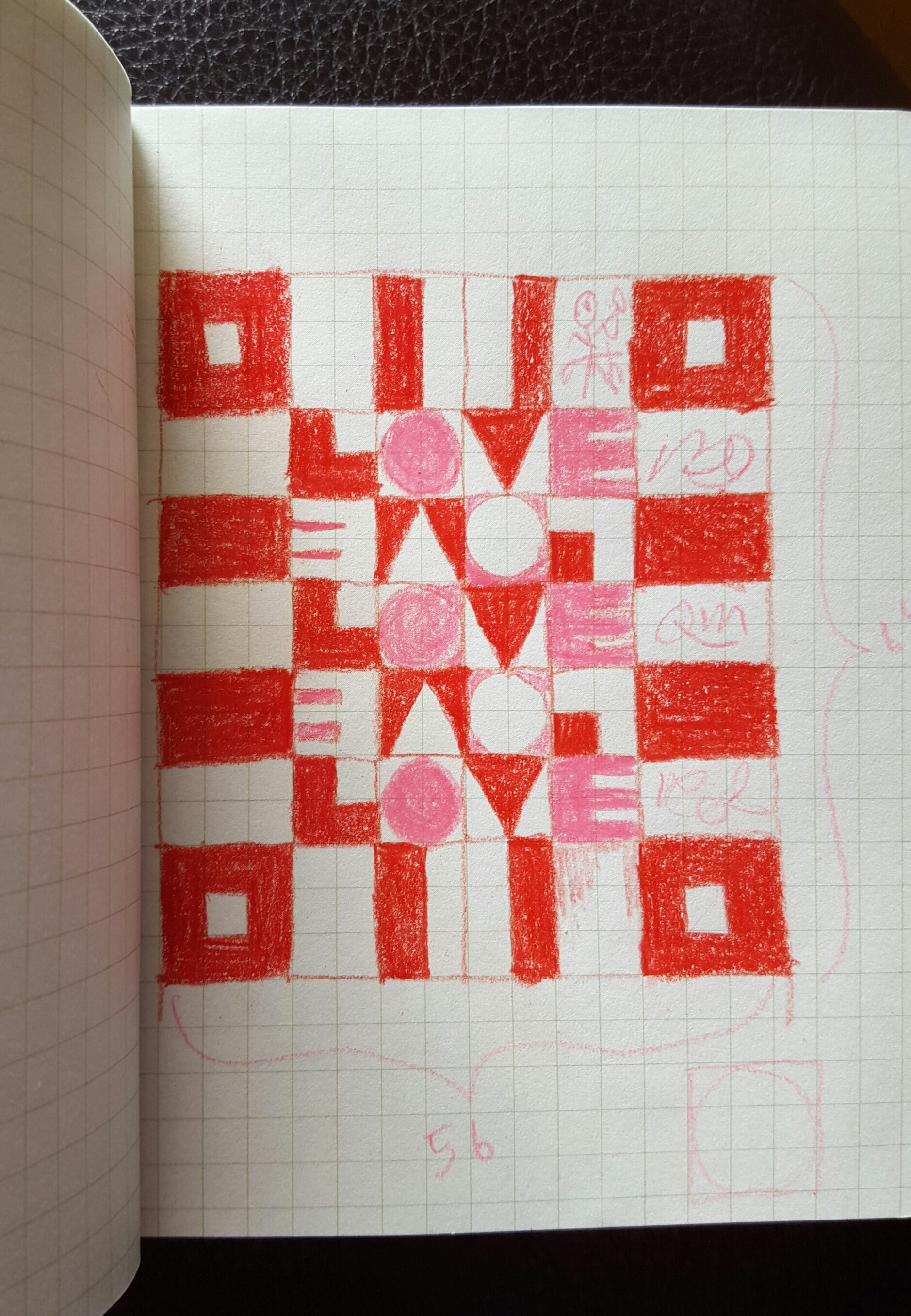 LOVE Letters pencil sketch