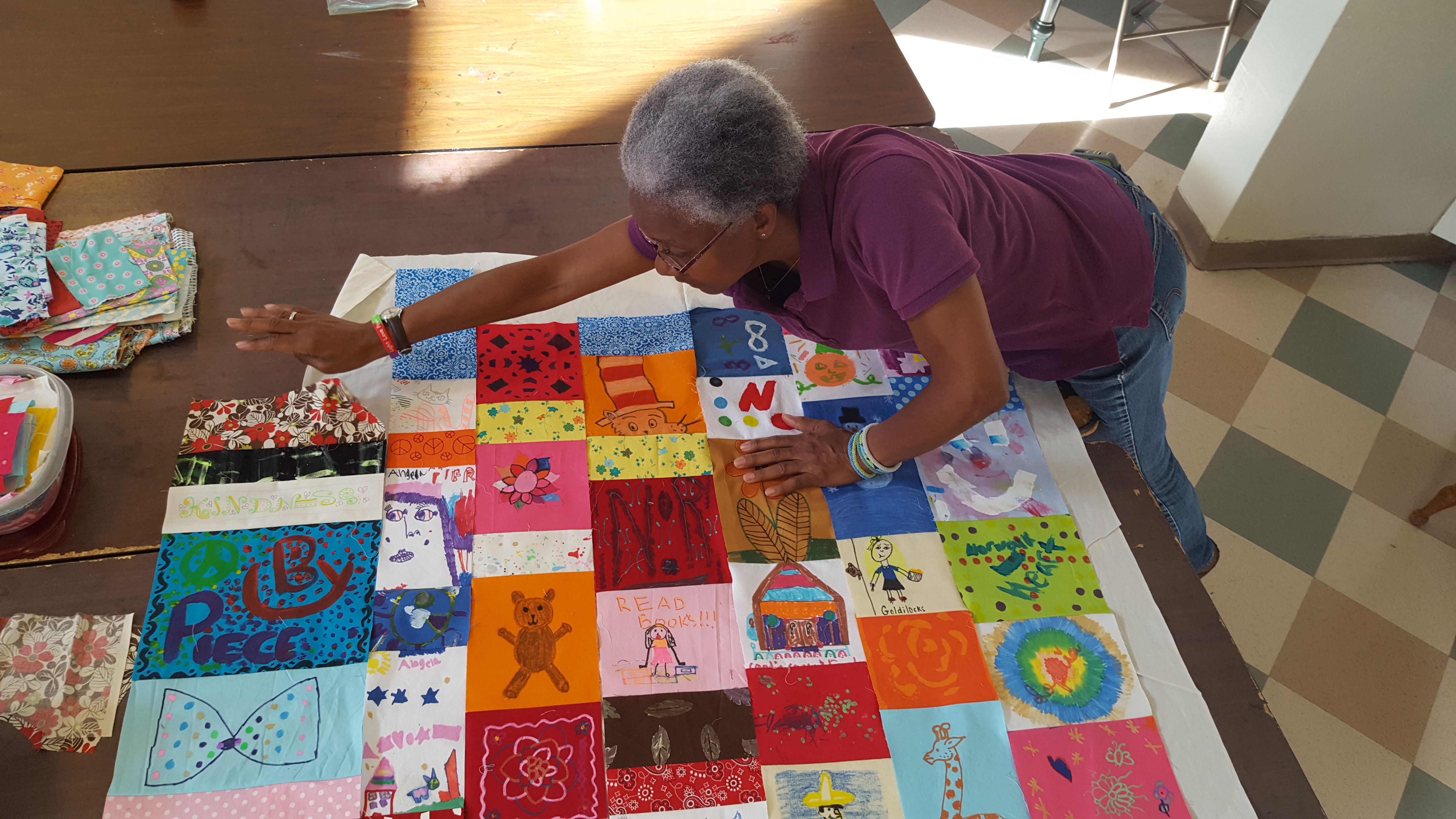 Fabric art patchwork