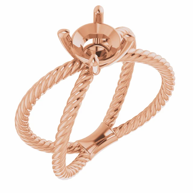 Thumbnail: Legends X-shaped Rope Band Ring